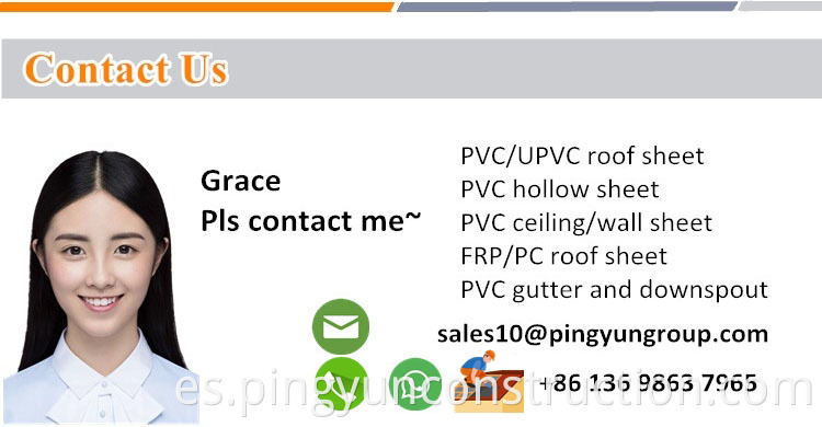 contact of PVC roofing sheet